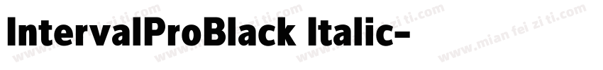 IntervalProBlack Italic字体转换